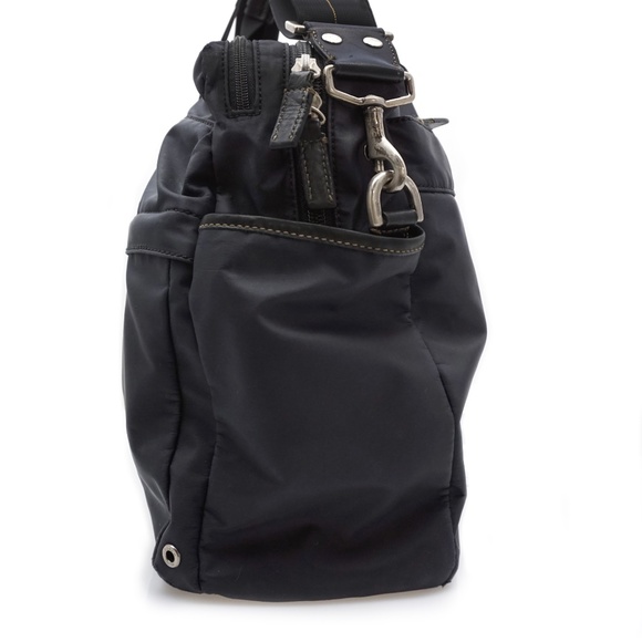 COACH LEATHERWARE CL Black Soft Nylon Duffle Bag M04 M-6464 - Picture 11 of 13